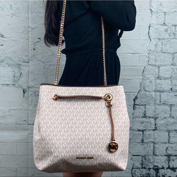 NWT Michael Kors Jet Set chain large tote vanilla - Picture 2 of 8